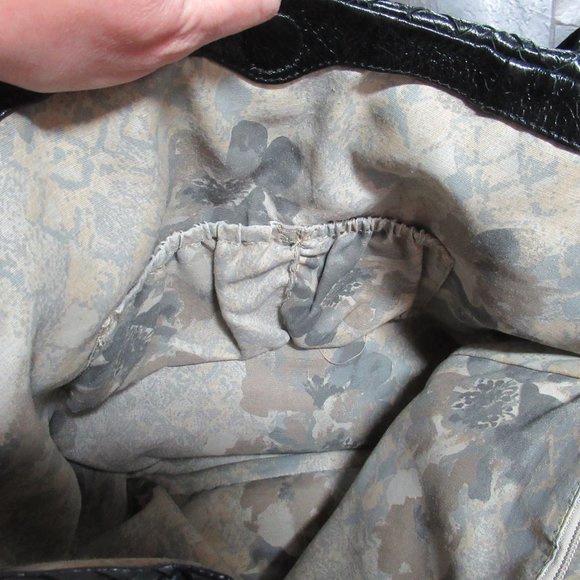 Elliot Lucca Black Leather Woven Tote Bag - Picture 5 of 5